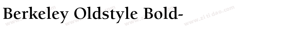 Berkeley Oldstyle Bold字体转换